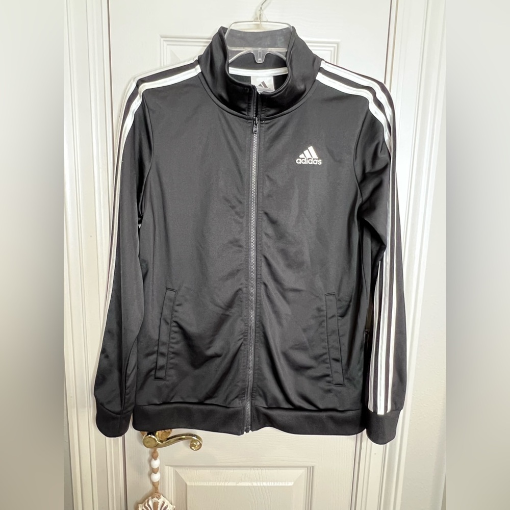 Adidas 3D Trefoil 3-Stripes Track Jacket in Black Sz Youth Large